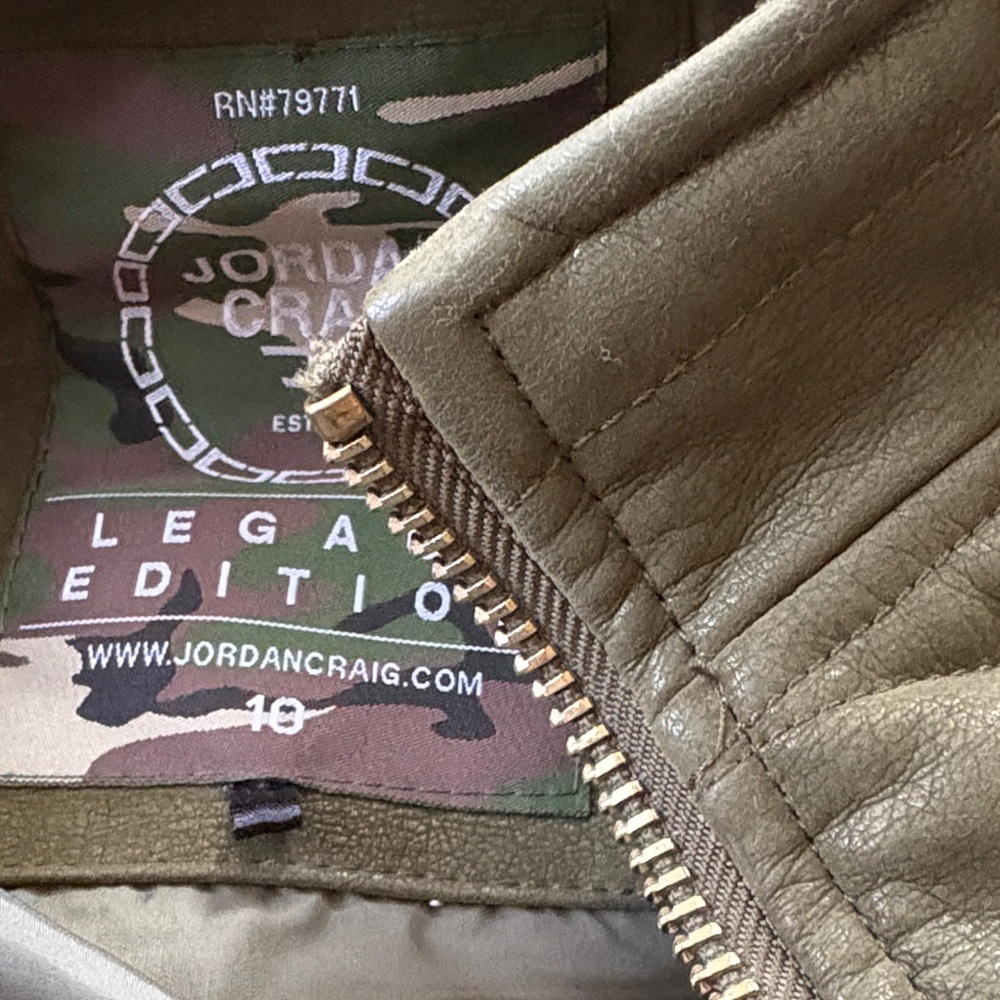 Jordan Craig Khaki Leather Jacket